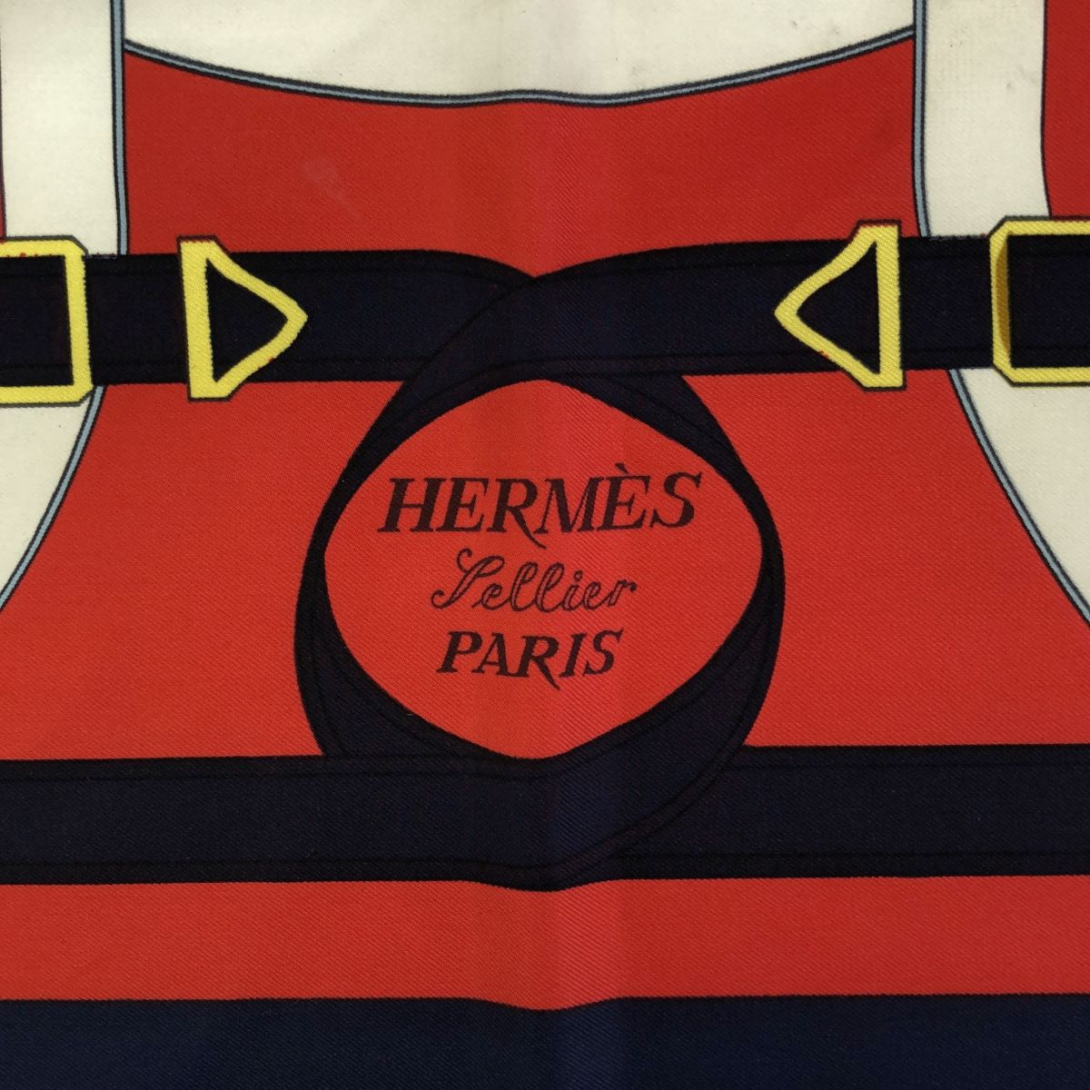 HERMES エルメス カレ90 スカーフ Eperon d'or 黄金の拍車