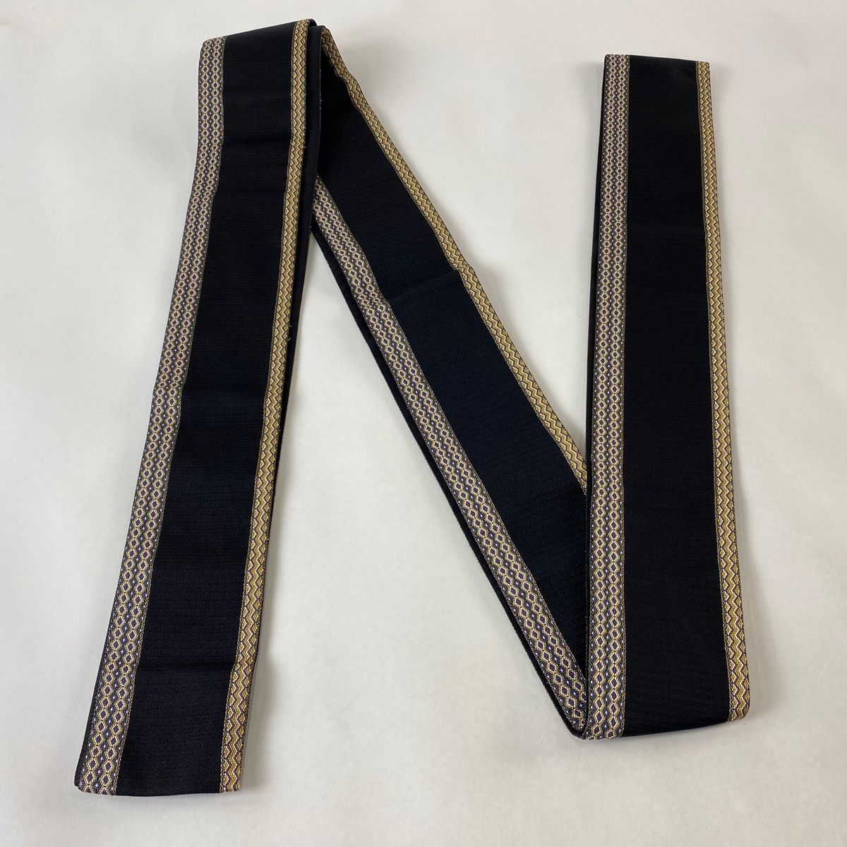 角帯 美品 秀品 菱 金糸 黒 正絹 【中古】 - メルカリ 