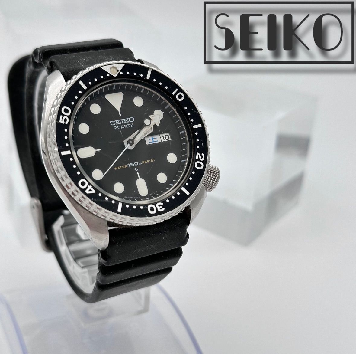 kazubrand_watchSEIKO セイコー クォーツ式 腕時計 メンズ アナログ 黒 