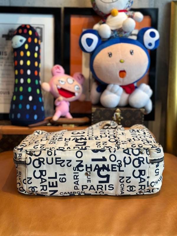 CHANEL シャネル キャンバス アイボリー トートバッグ LVU25010867 DECORATOM_COM_BR
