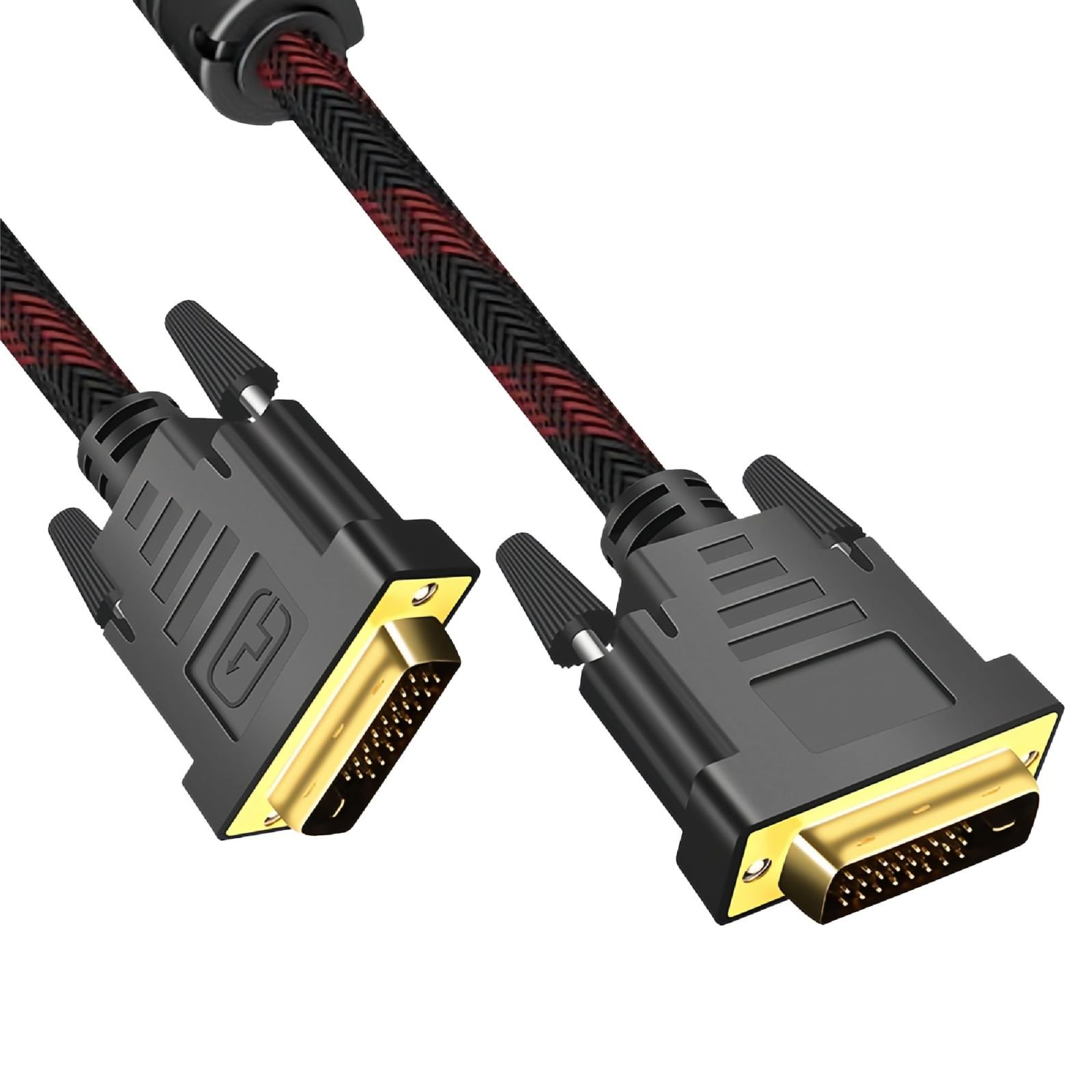 【新着商品】- 金メッキ - - - - - 60Hz HD フル 1080p コネクタ モニター、PC、テレビ、ゲーム、プロジェクターをサポート コンバーター ケーブル ビデオ リンク リンク デュアル デュアル 5m DVI-D D