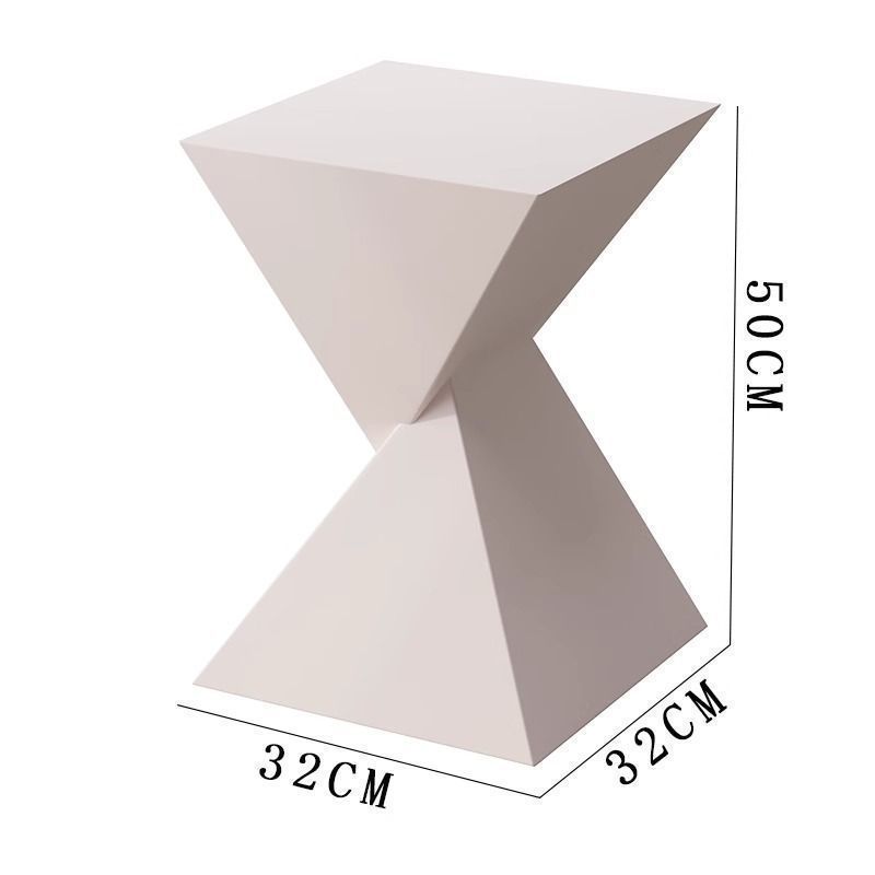 アイテム入荷！ サイドテーブル コーヒーテーブル おしゃれ 機能的 四角錐を逆さに重ねたデザイン 高さ50cm カフェ リビング 寝室 書斎 ホテル オフィス モダン ホワイト シンプル 【新年大処分特価】