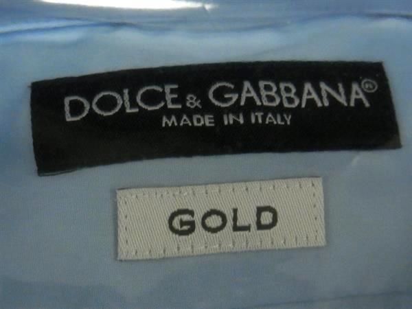 ■未開封■新品■未使用■ DOLCE＆GABBANA ドルチェ&ガッバーナ コットン ワイシャツ 長袖 トップス サイズ 39 洋服 ブルー系 BJ3021