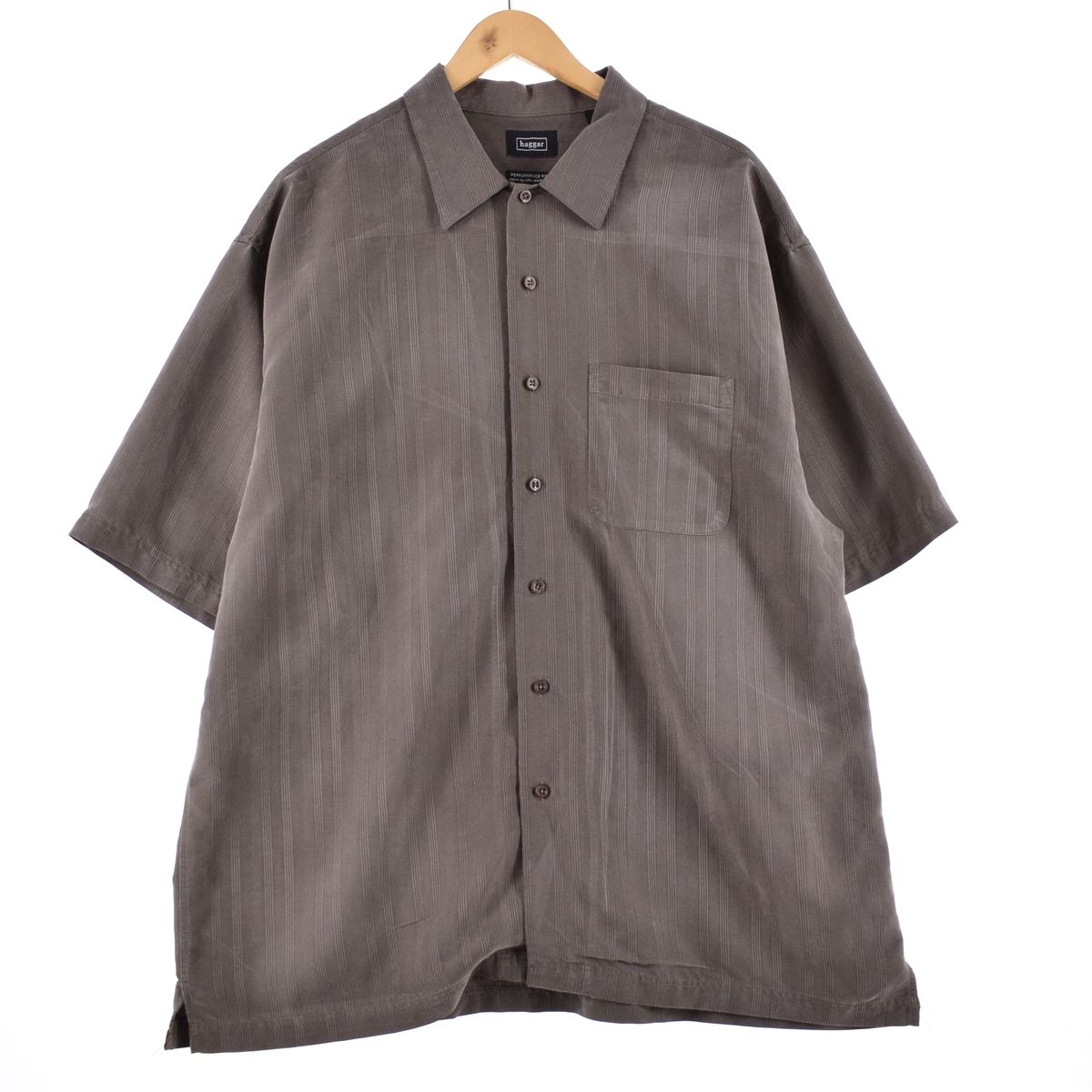 古着 haggar 半袖 レーヨンシャツ メンズXXL/eaa343801