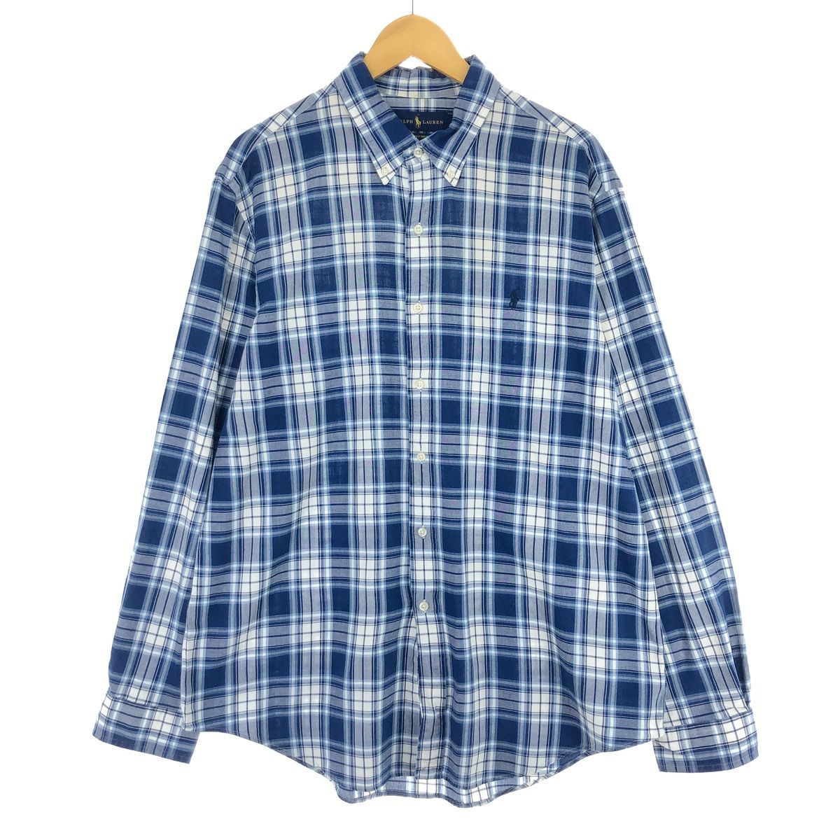 古着 ラルフローレン Ralph Lauren 長袖 ボタンダウンチェックシャツ メンズXL/eaa446240