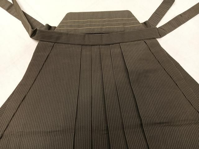 平和屋着物○男性 馬乗り袴 縞 正絹 逸品 AAAT0841ck 平和屋着物＊夏物 
