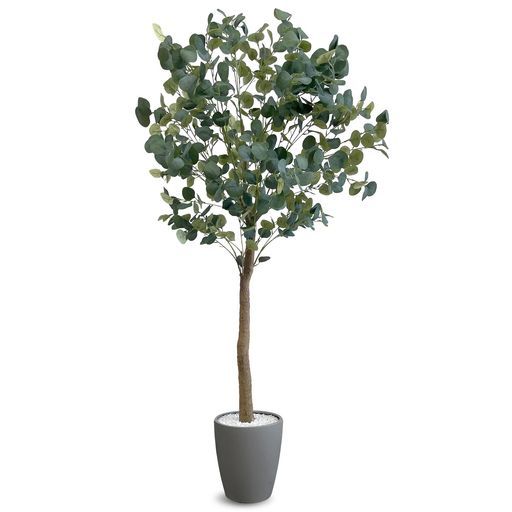 URBAN フェイクグリーンユーカリ180 お世話いらず!枯れないからどこでも植物を楽しめる人工観葉植物 フェイクグリーン観葉植物大型人工植物植物 グレー EUP-180GY