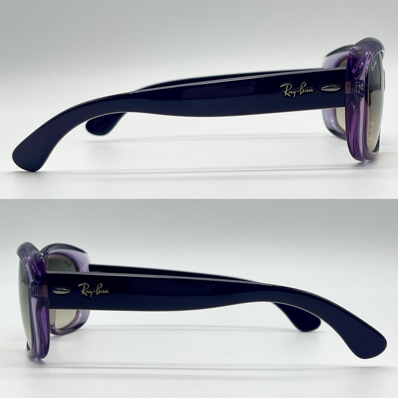 レイバン ジャッキーオー パープル グレー サングラス ロゴ 美品 70914  
