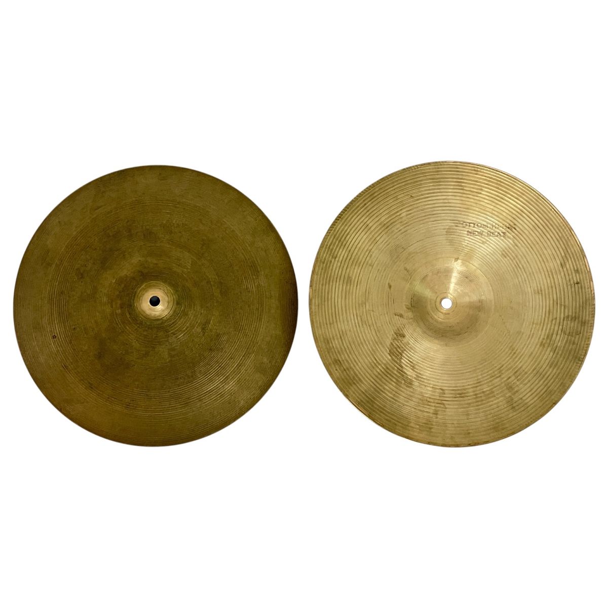 訳有 Zildjian NEW BEAT HI-HAT TOP|BOTTOM ハイハットシンバル ペア 35cm 旧ロゴ ジルジャン N10480658