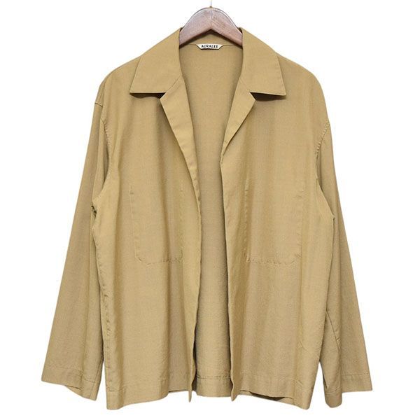 AURALEE オーラリー WOOL SILK TROPICAL SHIRTS JACKET ボタンレス