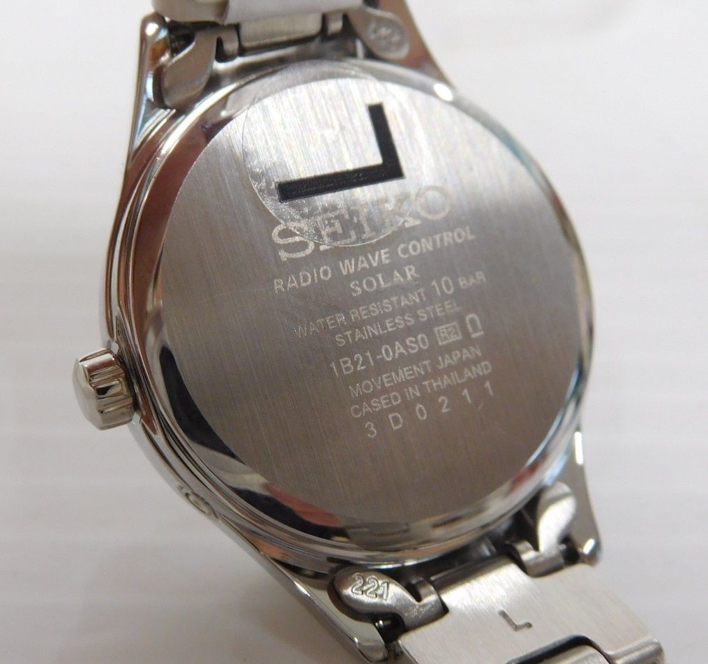 SEIKO セイコー ソーラー 電波 腕時計 1B21-0AS0 中古囗T巛 - メルカリ