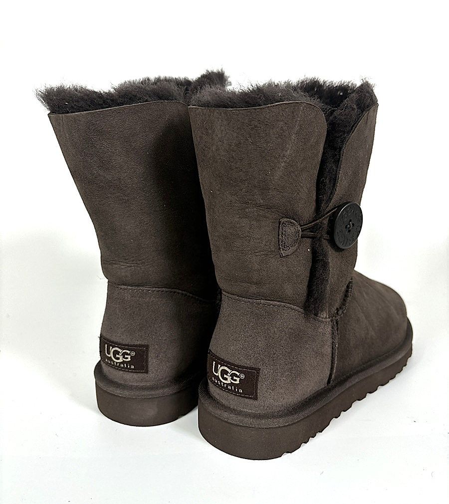新品】UGG アグ ムートンブーツ ベイリーボタン チョコレート 24cm