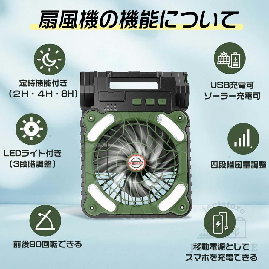 ソーラーファン 5200mah
