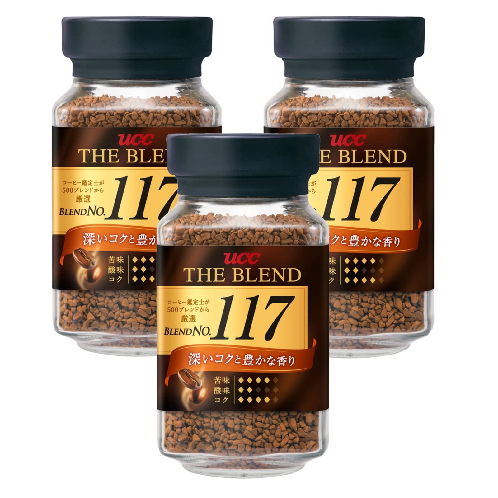 特価セールUCC ザブレンド 117 瓶 90g インスタントコーヒー×3個 