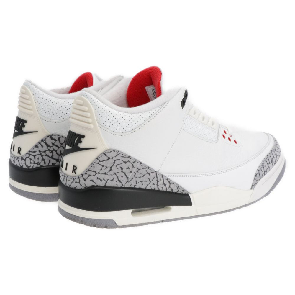 NIKE (ナイキ) AIR JORDAN 3 RETRO WHITE CEMENT REIMAGINED エアジョーダン レトロ ホワイトセメント  リイマジンド ハイカットスニーカー ホワイト US12/29cm DN3707-100 - メルカリ