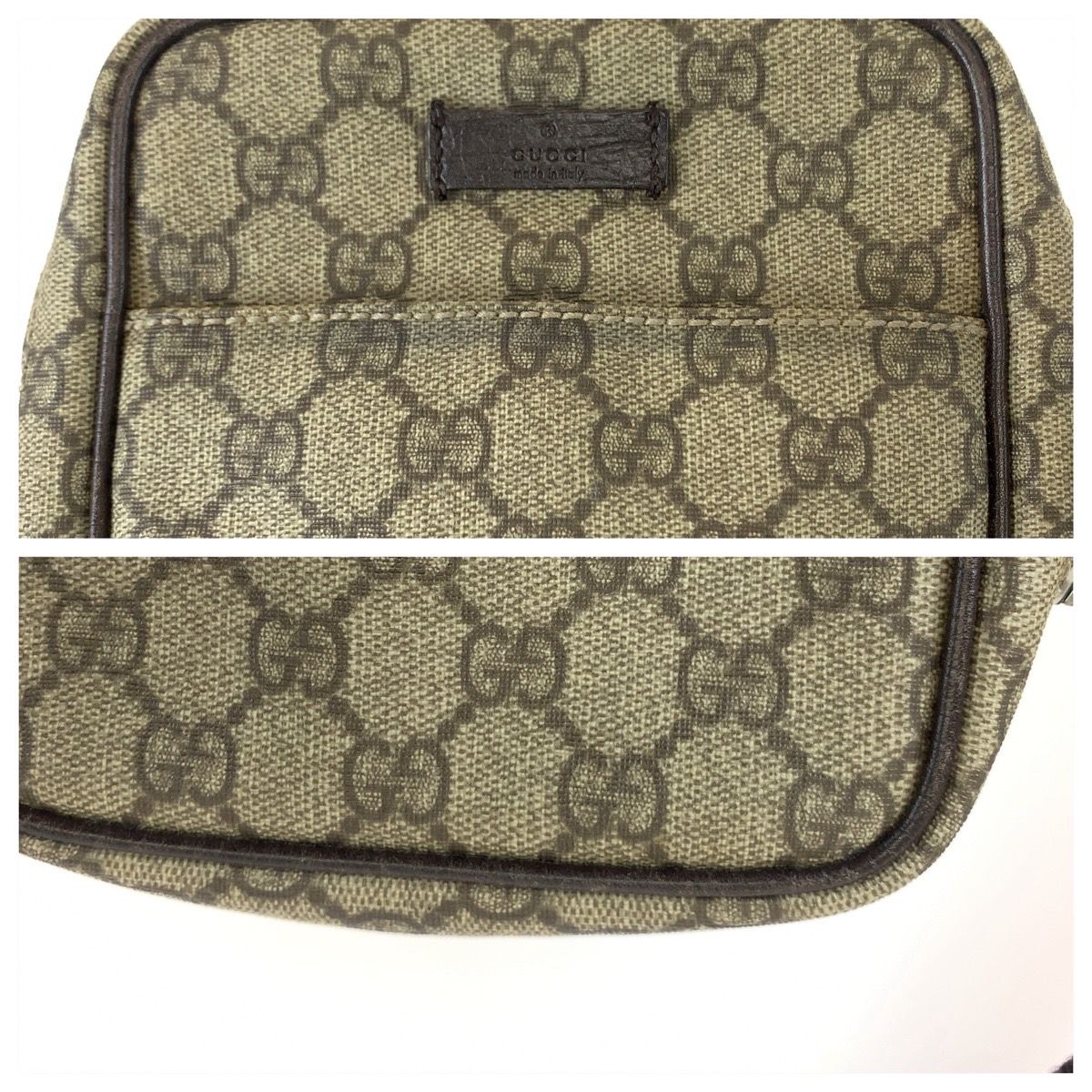 GUCCI グッチ ベージュ ブラウン シルバー金具 GGスプリームキャンバス