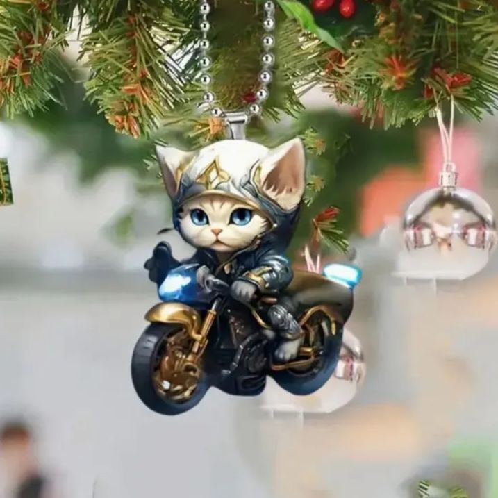 ポスター A4 シャムネコ 猫 ねこ バイク バイカー by Fox