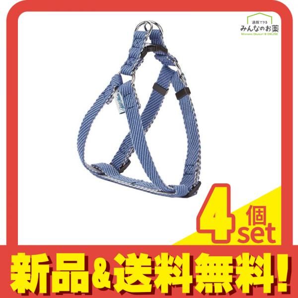アドメイト ソフトスキップハーネス M 中型犬用胴輪 ブルー 1個入 A57750 4個セット