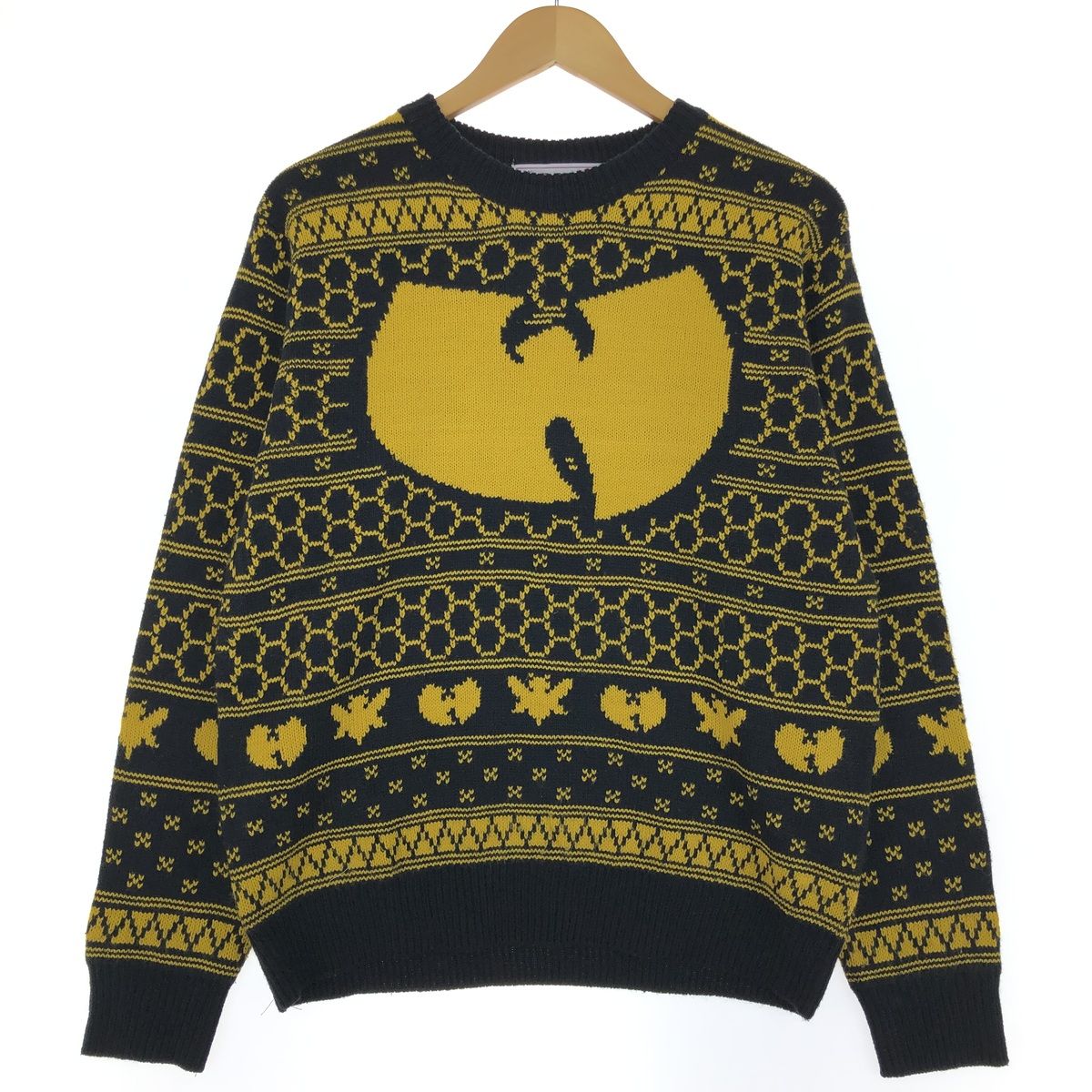 古着 LIVE NATION MERCHANDISE WU TANG CLAN ウータンクラン 総柄 コットンニットセーター メンズM相当/eaa479217
