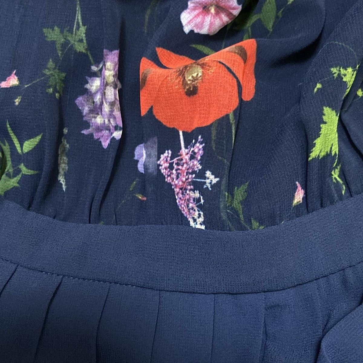 美品】Ted Baker テッドベイカー 紺色 タイガー ワンピース