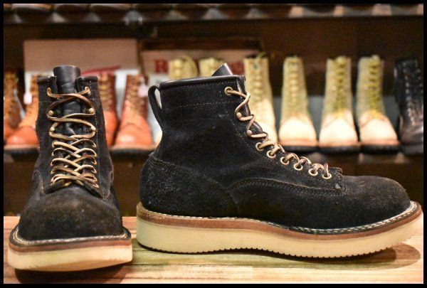 9E WHITE S ホワイツ ノースウエストLTT 黒スエード ブラック ラフアウト ビブラム2021ハーフスリップ 編み上げ ブーツ HOPESMORE FI046