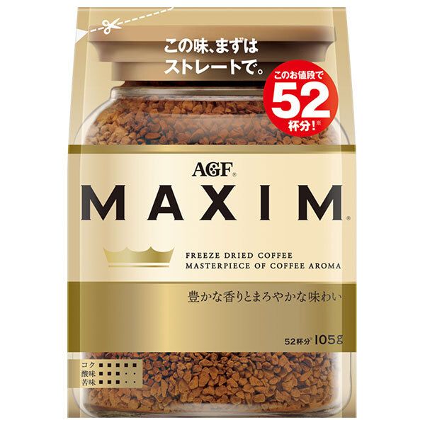 AGF マキシム 105g袋×12袋入× 2ケース ｜ コーヒー インスタントコーヒー 珈琲 MAXIM