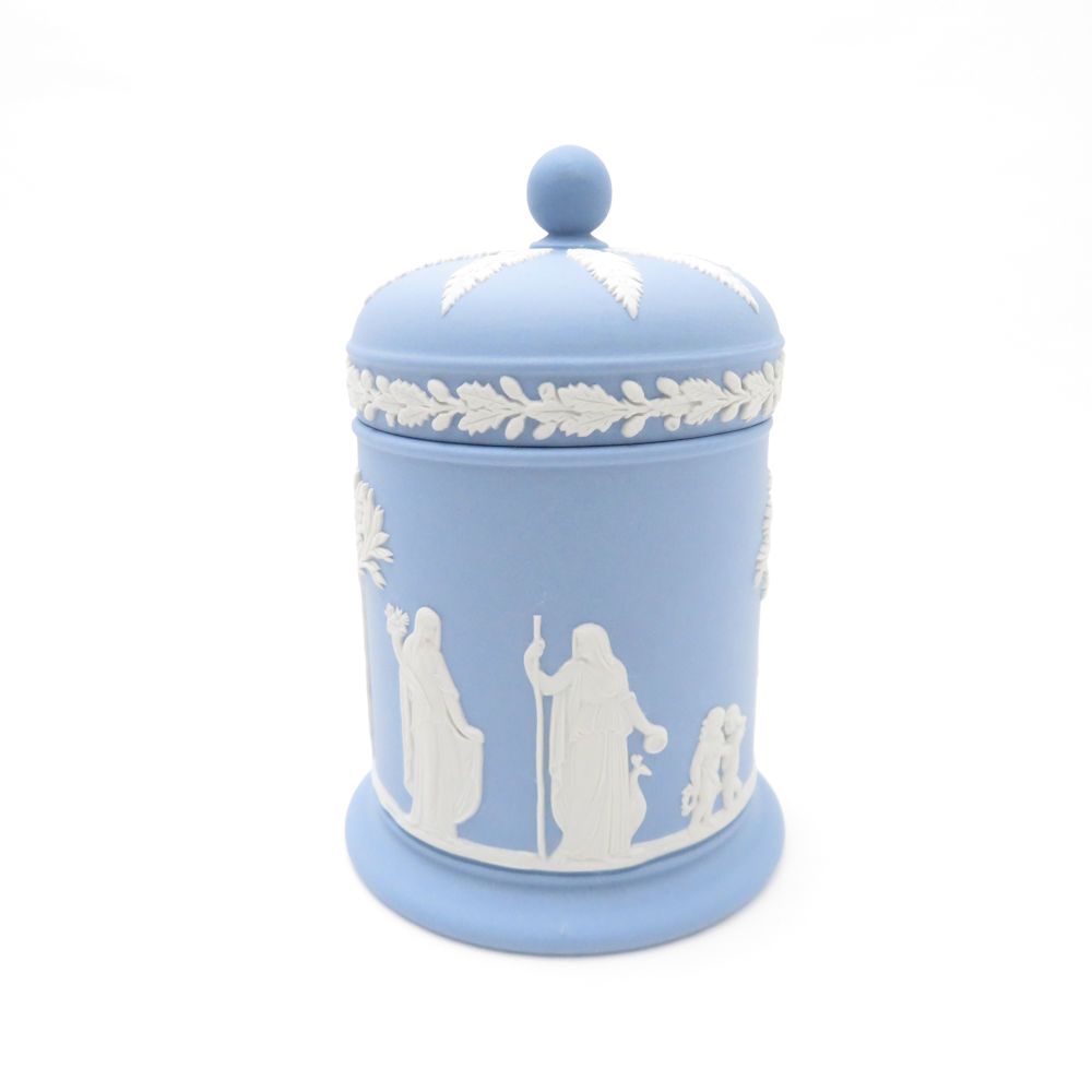 美品 WEDGWOOD ウェッジウッド ジャスパー ペールブルー セージグリーン 小物入れ 2点 セット ボックス キャニスター SM2640C -  メルカリ