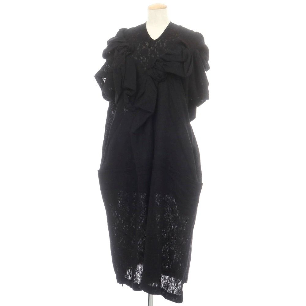 タオ tao 秋冬 レース 半袖 ロング ワンピース ブラック サイズ表記なし レディース