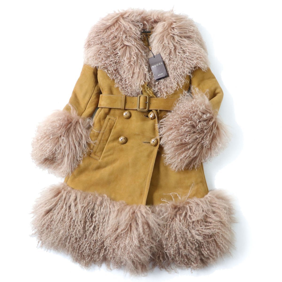 限定SALE爆買いTOHO　MINK　Fur　ファー　羊革　毛皮　ロングコート　ブラウン ジャケット・アウター