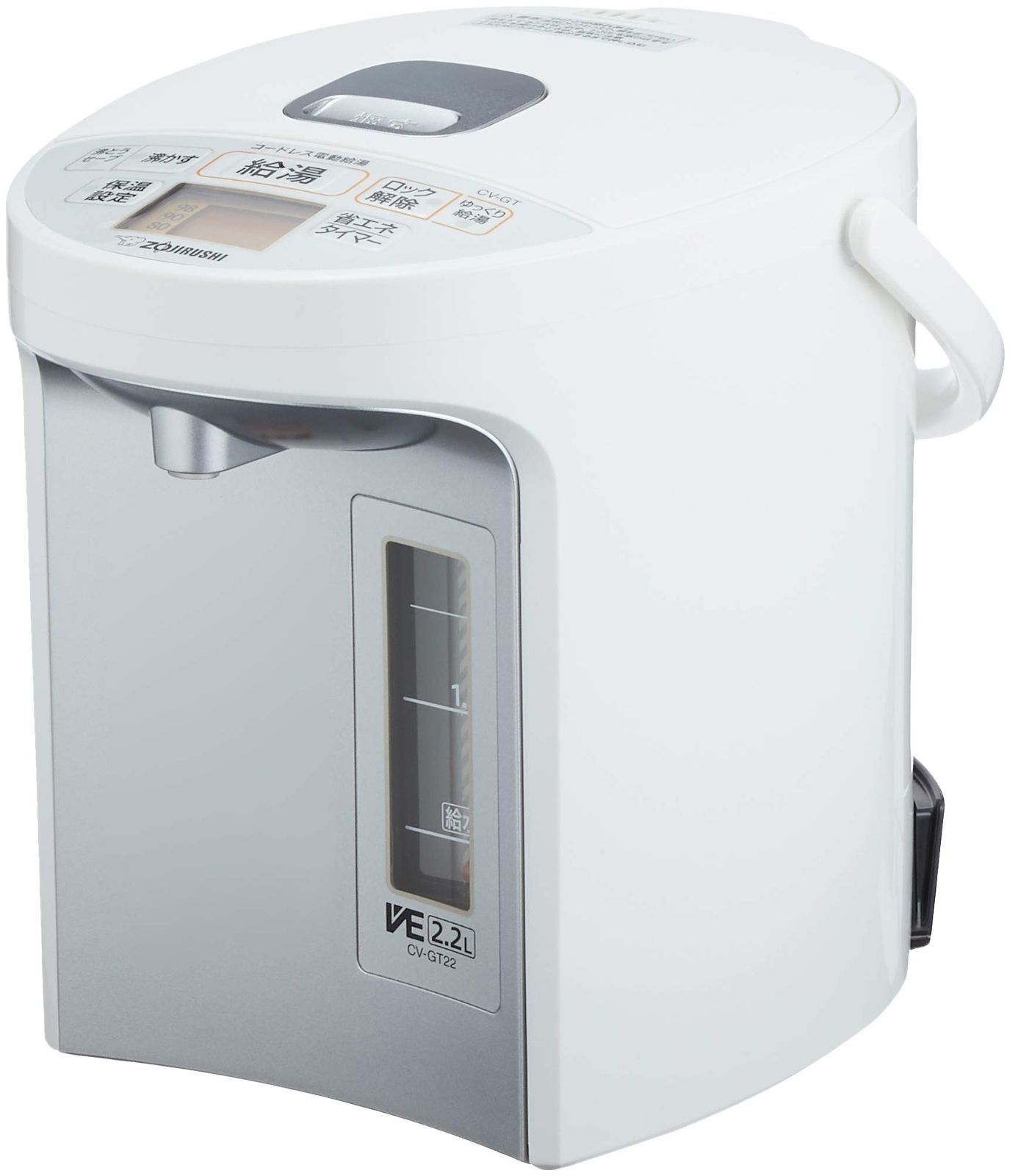 象印 マイコン沸とうVE電気まほうびん 優湯生 2.2L ホワイト CV-GT22-WA