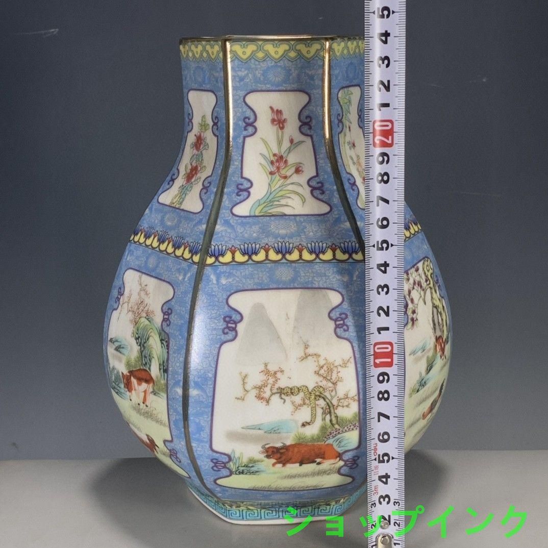 パステル仕女人物六方徳利 茶壺 景徳鎮 陶磁器 装飾品 現代工芸品 美術品 置物 パステル仕女人物六方徳利 茶壺 景徳鎮 陶磁器 装飾品 現代工芸
