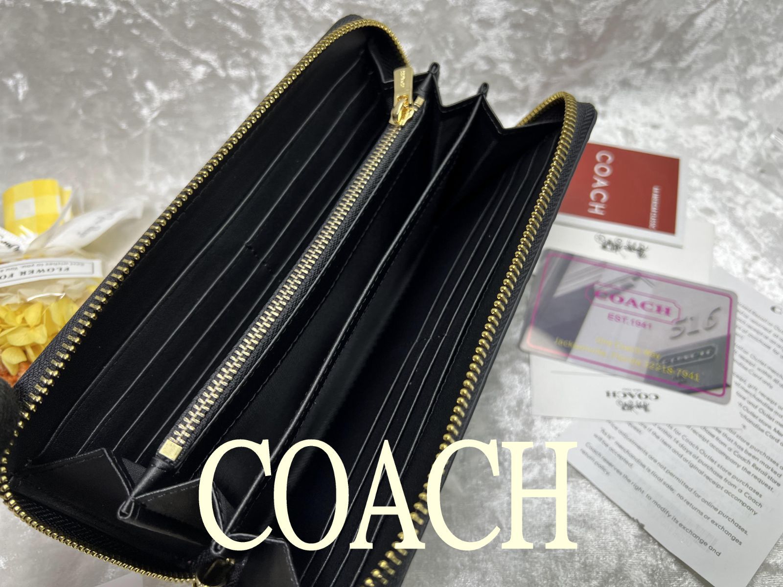 コーチ COACH 財布 長財布 エンボスドスネークレザー ジッピー 