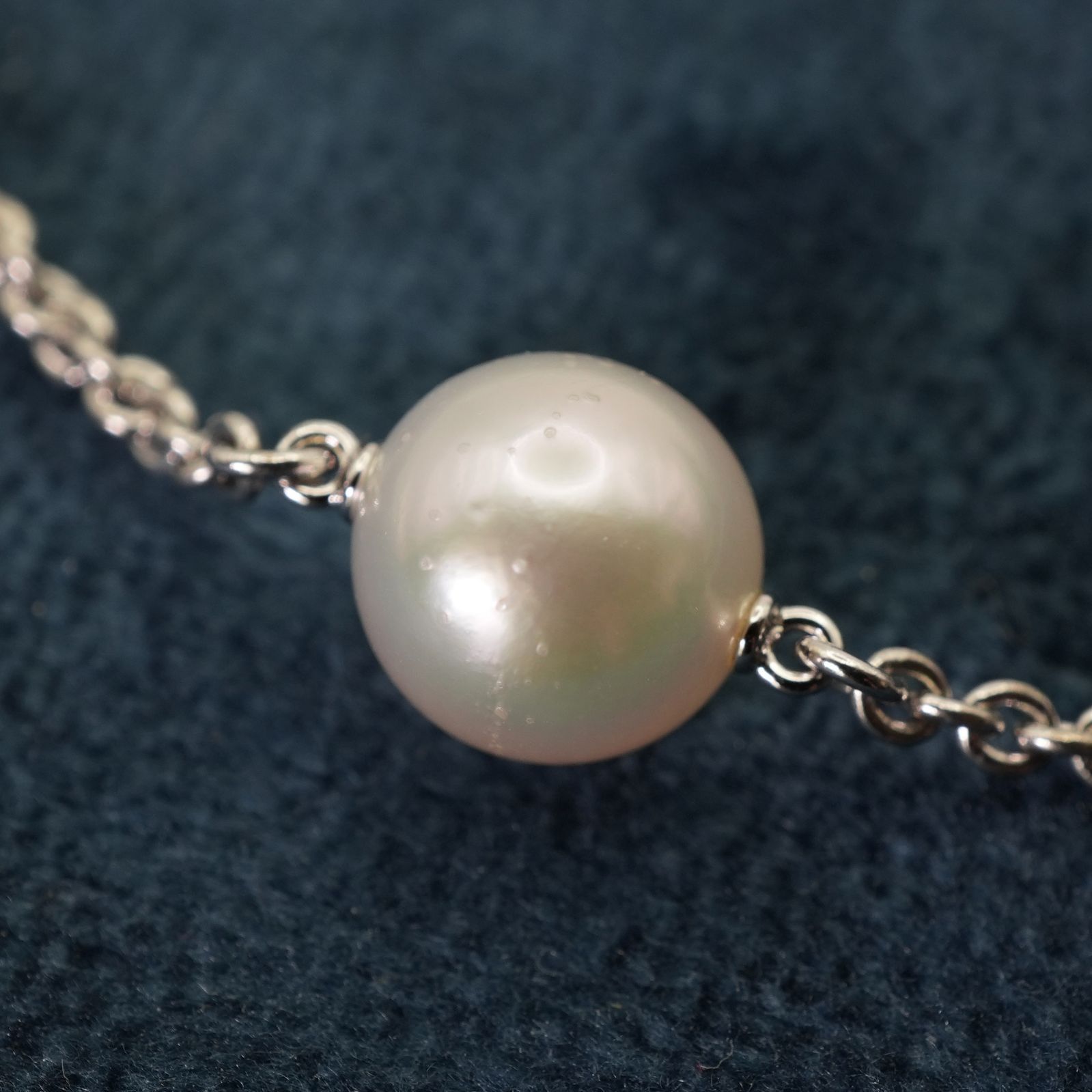 新品同様 ミキモトブレスレット シルバー編み刻印あり 箱付きパール