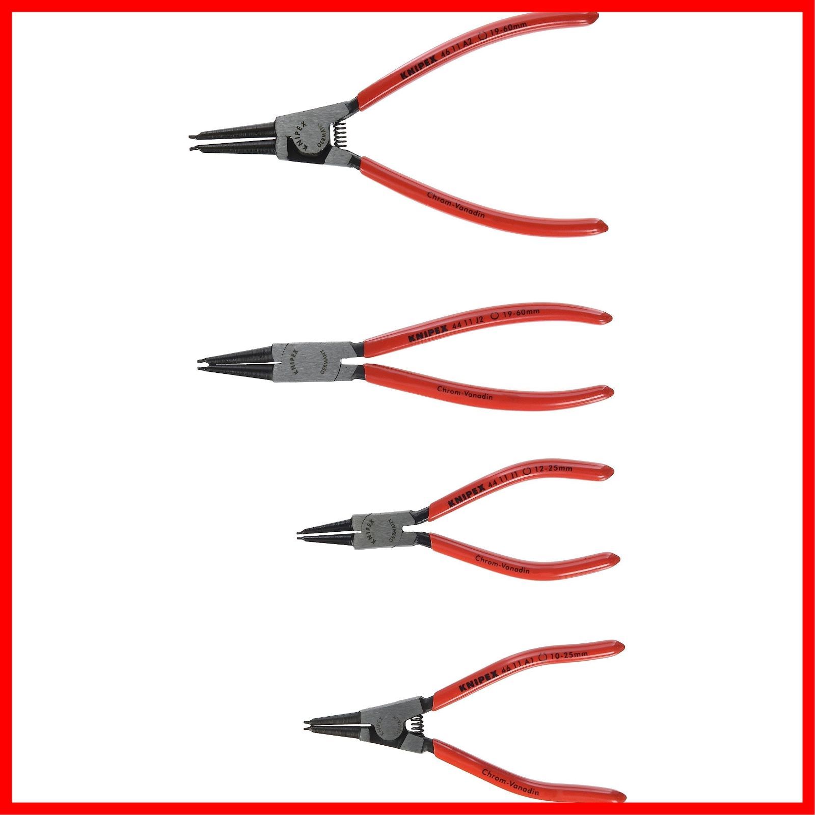 【新品】KNIPEX（クニペックス）002003SB 精密スナップリングプライヤーセット（4本組） Amazon.co.jp: クニペックス KNIPEX 002003SB 精密スナップ