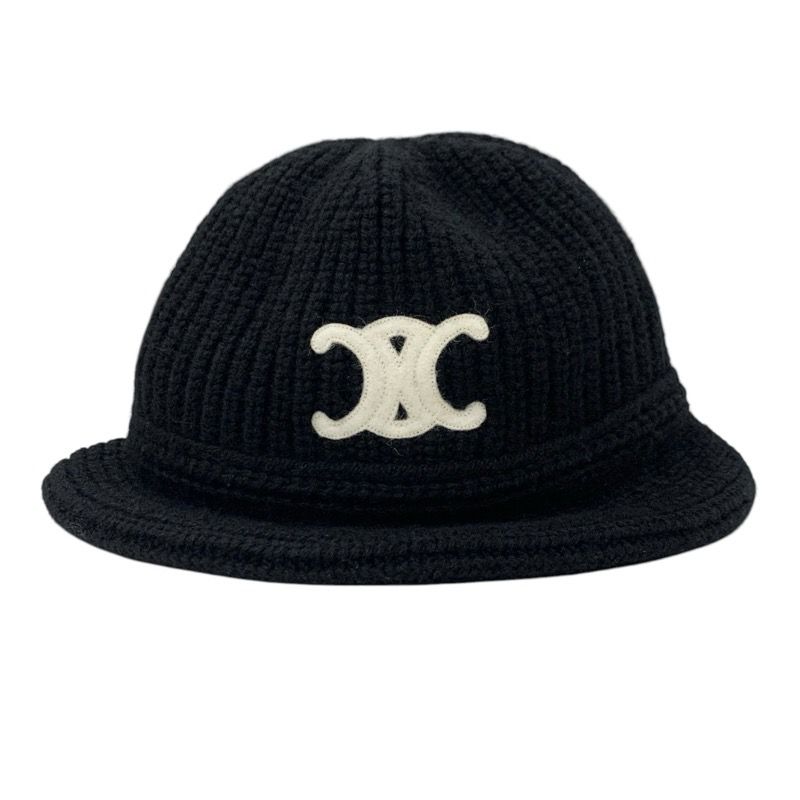 セリーヌ クロシェハット ニット バケットハット ロゴ ビーニー セリーヌ クロシェハット ニット バケットハット ロゴ ビーニー CELINE