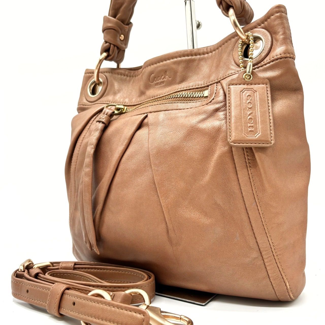 ✨良品✨ COACH コーチ 2way ショルダーバッグ トートバッグ ロゴ型 