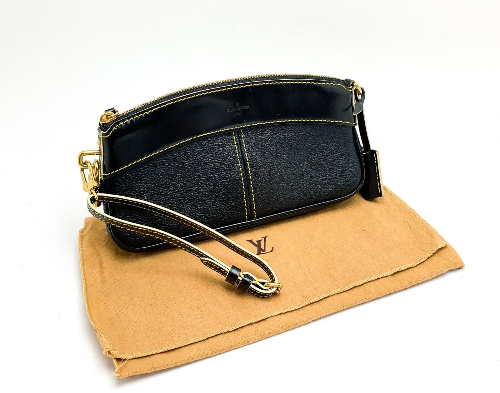Louis Vuitton クラッチバッグ 黒 レザー Brand Max】ルイヴィトン・ヴィトン・エルメス・シャネル・カルティエ