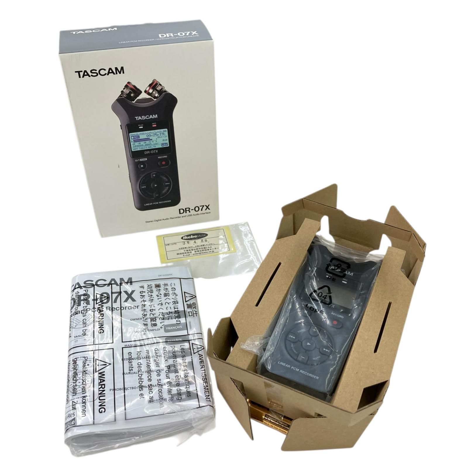 186000 TASCAM DR-07X リニアPCMレコーダー 箱入り 説明書付き