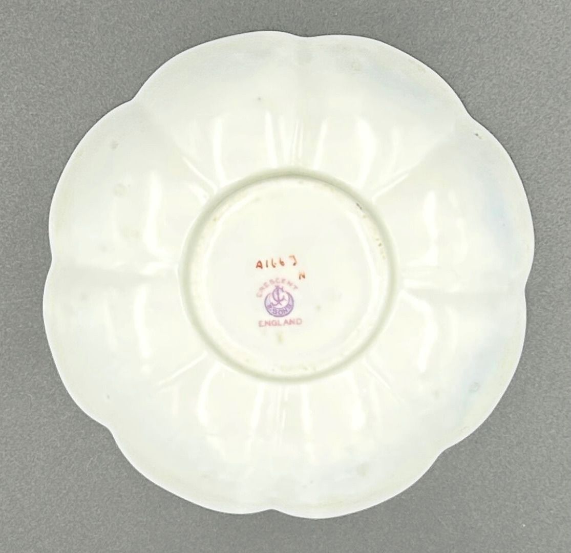 George Jones - Sons ジョージ ジョーンズ トリオ アンティーク 英国製 コバルト金彩 薔薇文 波打つ縁 優美なデザイン 1900年代初期頃 F028 WWW_IBETON_RU