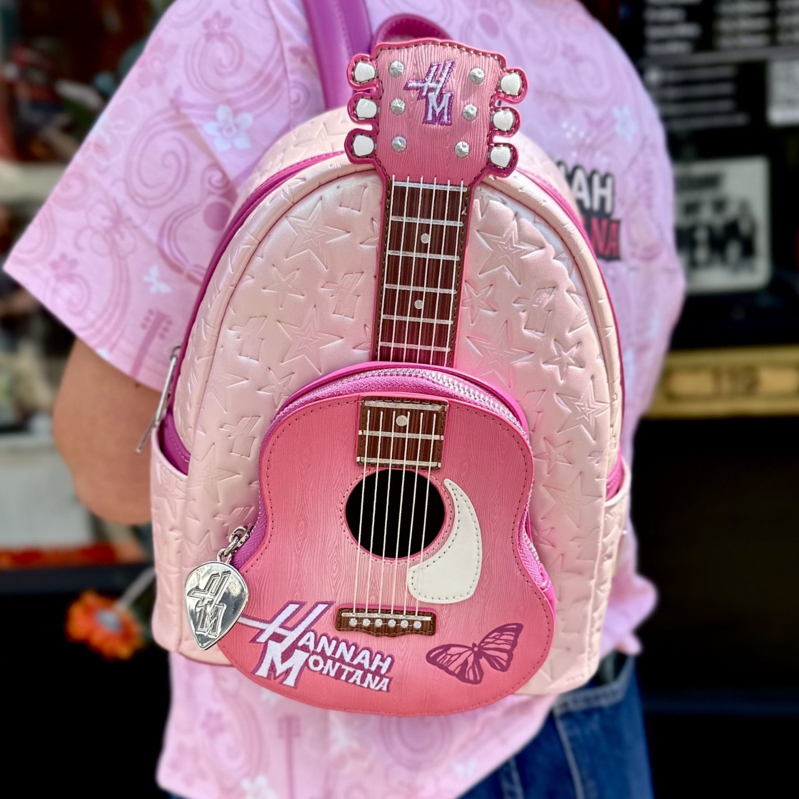 ディズニー公式 ラウンジフライ ハンナモンタナ ギター型 ミニ