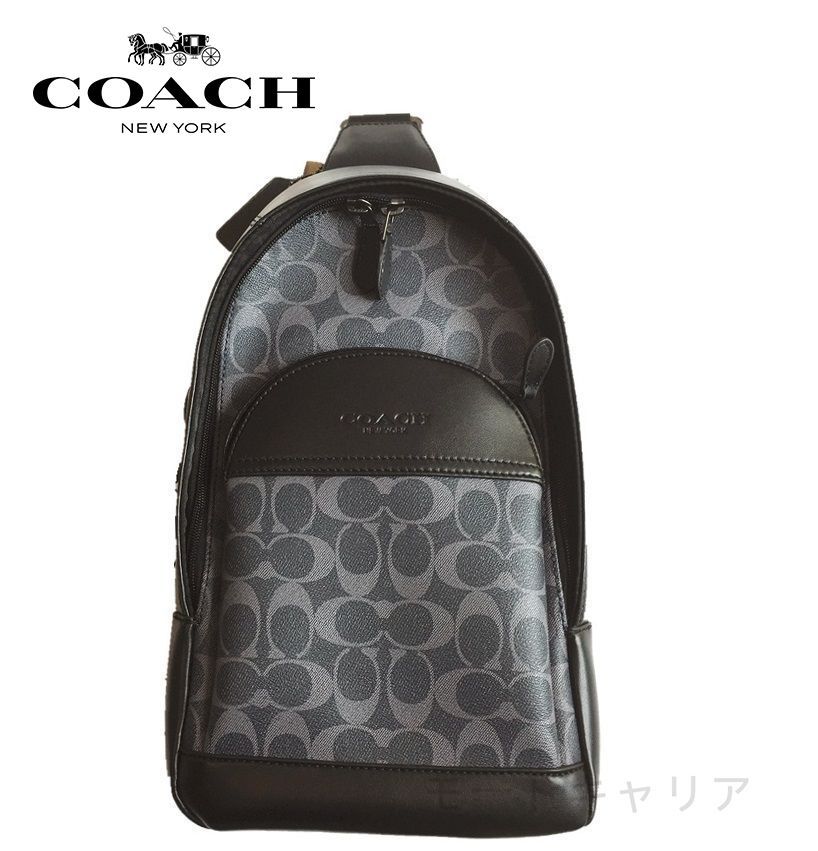 COACH コーチバッグ F39942 ミッドナイト×ブラック スリングバッグ ショルダーバッグ 斜めがけバッグ メンズ アウトレット品 新品未使用  - メルカリ