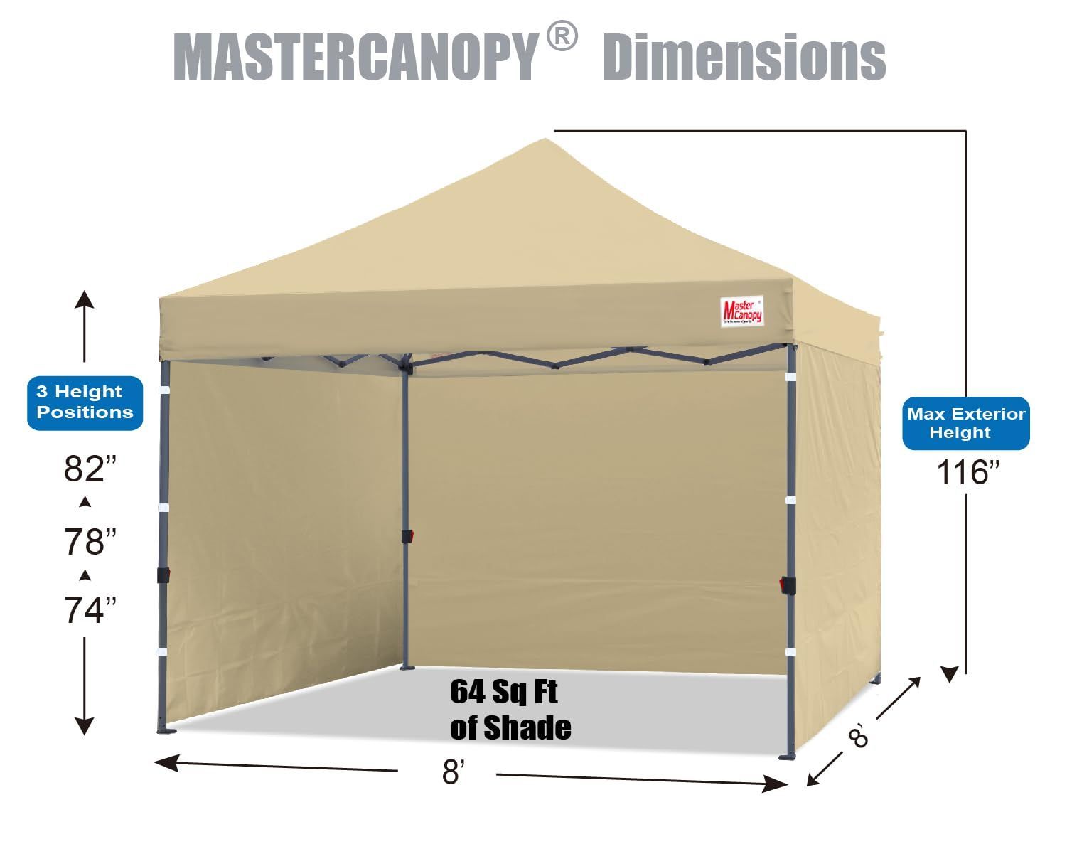 マスターキャノピー（MASTERCANOPY）ワンタッチタープテント 横幕/サイドシート四枚セット スチールフレーム 組立簡単 商用  アウトドア用（キャスターバッグ ペグ ロープ ウェイトバッグ付き）（2.5Mベージュ） - メルカリ マスターキャノピー（MASTERCANOPY）ワンタッチタープテント 横幕/サイドシート四枚セット スチールフレーム 組立簡単 商用