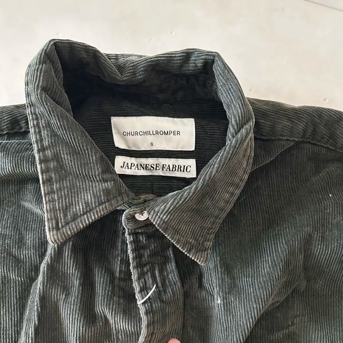 チャーチルロンパー コーデュロイシャツ