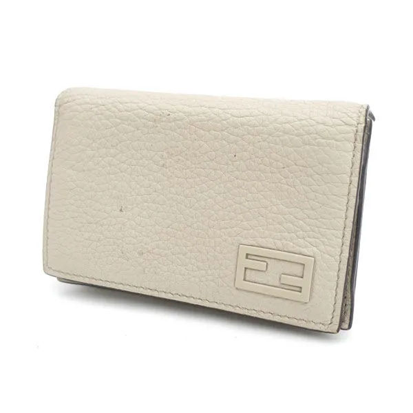 【未使用級】フェンディ　セレリア　名刺入れ　カードケース　バイカラー　ロゴ金具 FENDI SELLERIA(フェンディ セレリア) カードケース・名刺入れ(メンズ