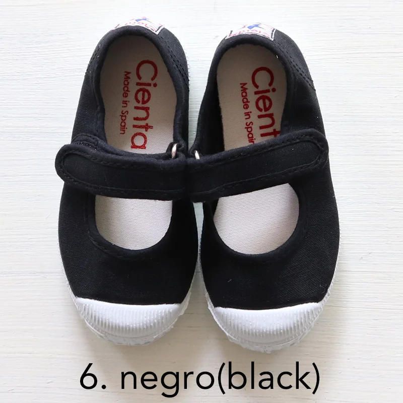 【新品・未使用】Cienta（シエンタ）ベルクロタイプシューズ negro 29-34サイズ 76997 靴 キャンバス スニーカー