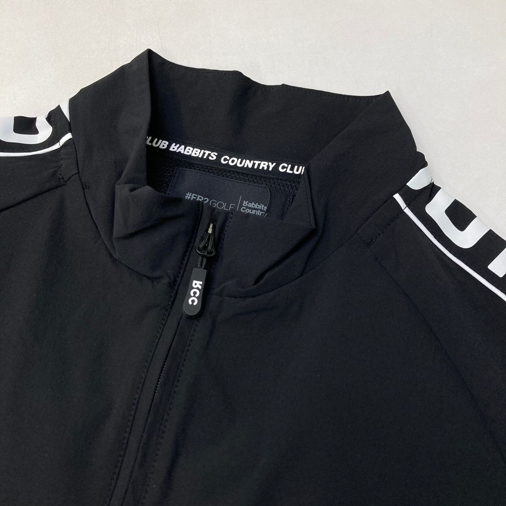 サイズ L FR2 GOLF エフアールツーゴルフ ハーフジップ ナイロン 半袖ブルゾン ブラック系 240101527591 ゴルフウェア メンズ ストスト WHITEMONARCHHOTEL_COM