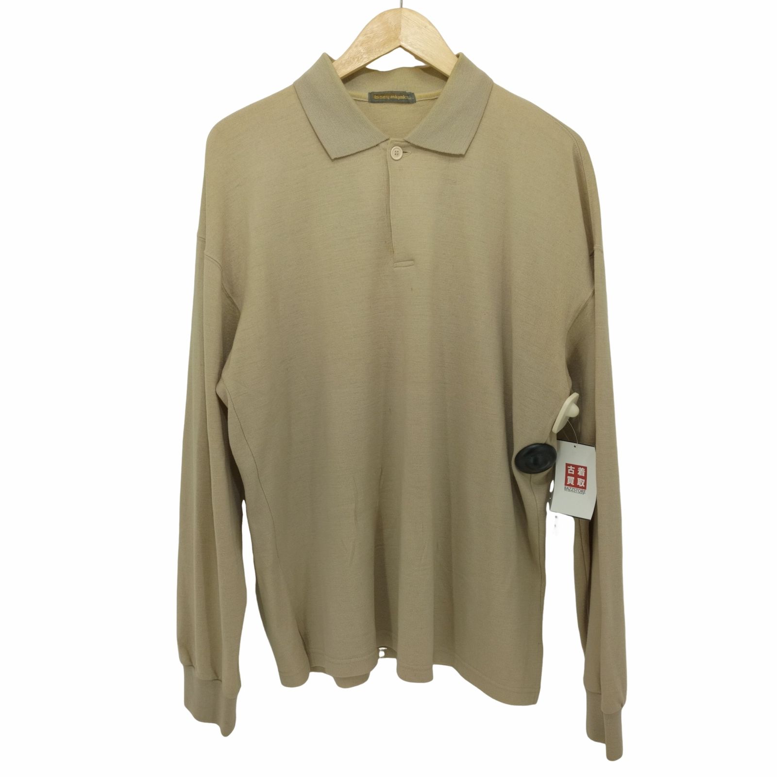 イッセイミヤケメン ISSEY MIYAKE MEN 1987年 Archive 筆タグ カシミヤ混 ウール 1Bロングスリーブシャツ メンズ JPN：XL 
