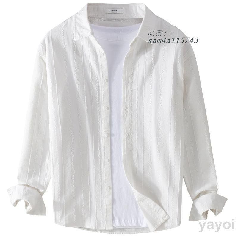 メンズ シャツ カジュアル 無地 長袖シャツ 開襟シャツ メンズファッション 服 春 秋 ビジネス 通勤 スリム am4a115743