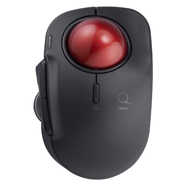 ナカバヤシNakabayashi Digio2 トラックボールマウス 小型 Bluetooth 5ボタン レーザー式 人差し指 ブラック MUS-TBLF185BK