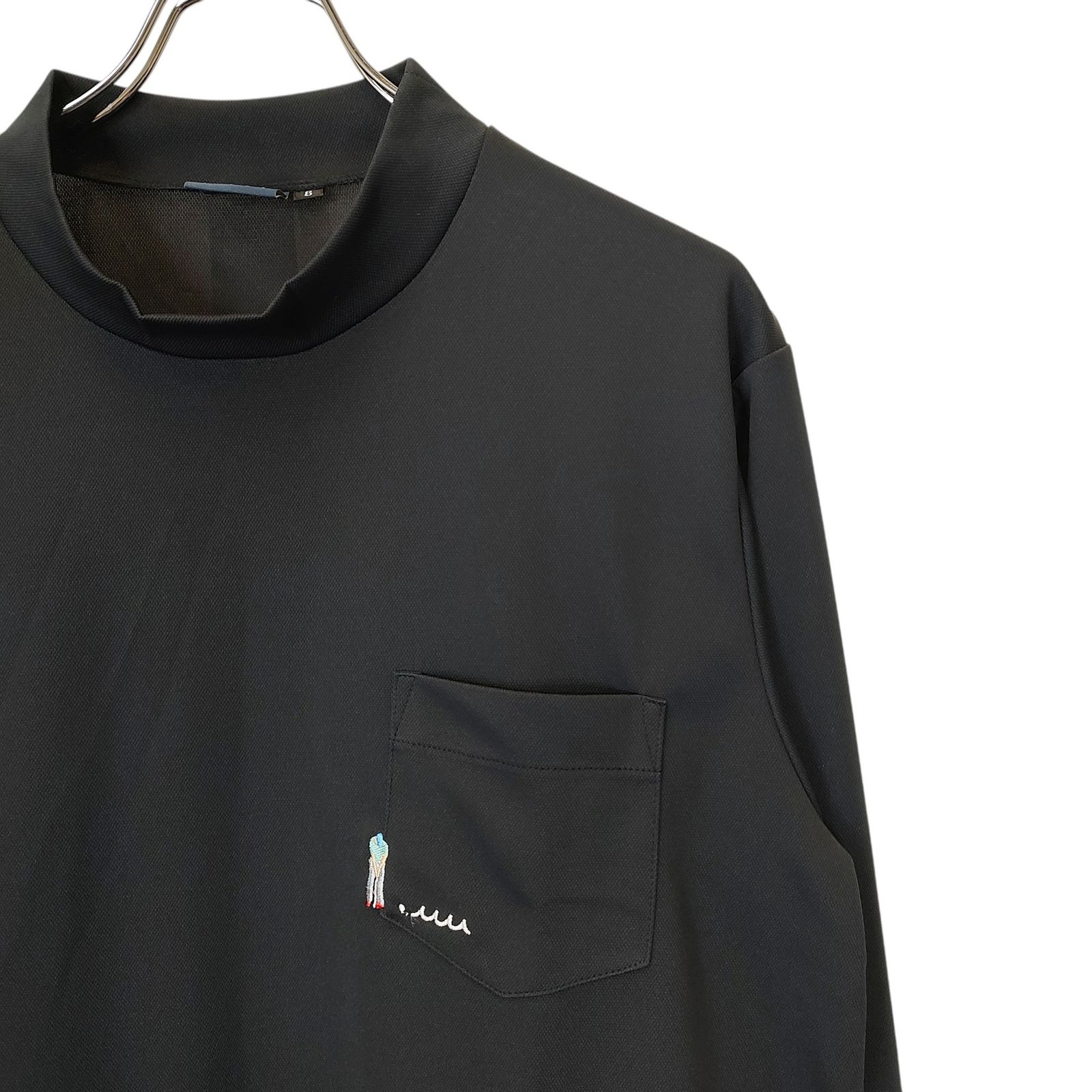 muta MARINE ムータ マリン ヘムリブ モックネック長袖 Tシャツ